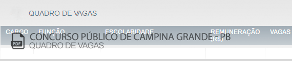 Vagas Concurso Público Campina Grande (PDF)