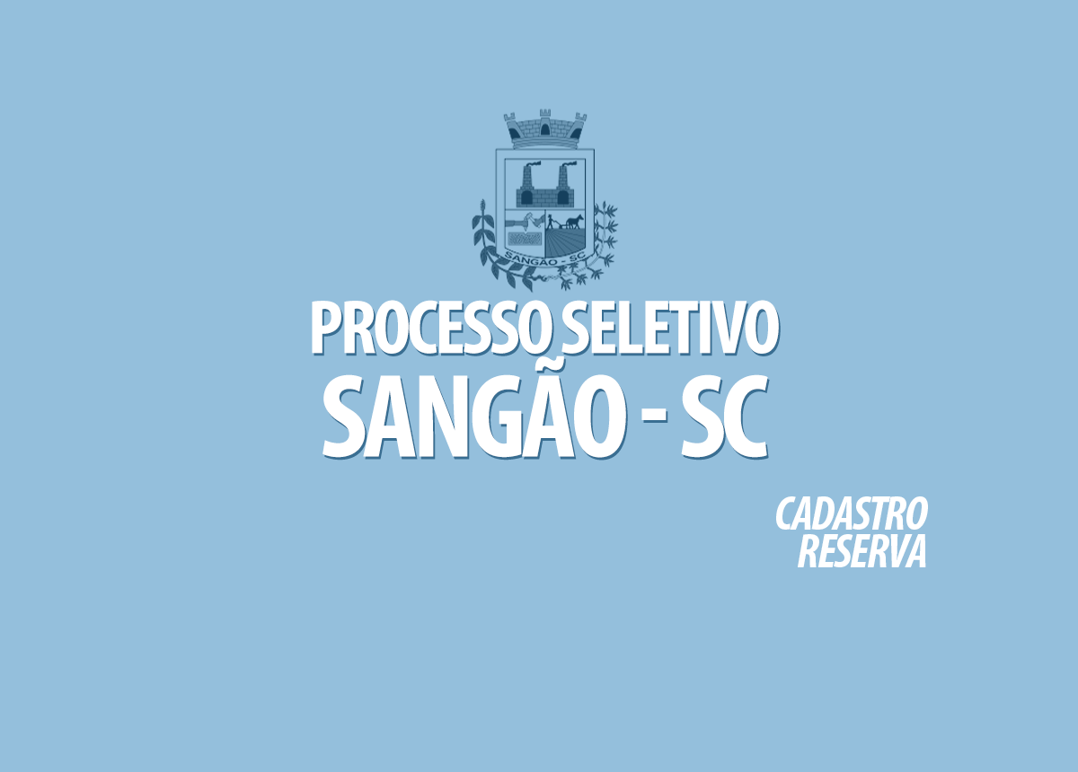 Processo Seletivo Sangão - SC Edital 003/2021