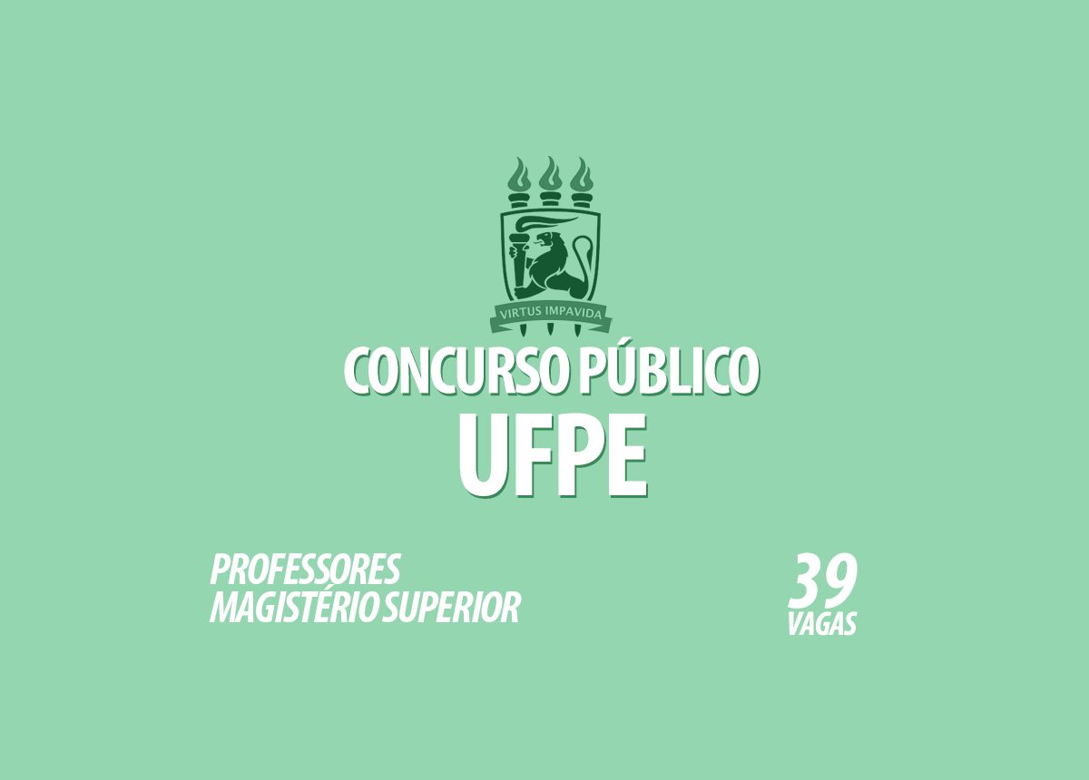 Concurso Público UFPE Edital 039/2021