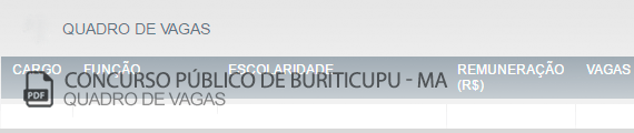 Vagas Concurso Público da Buriticupu (PDF)