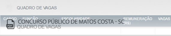 Vagas Concurso Público Matos Costa (PDF)