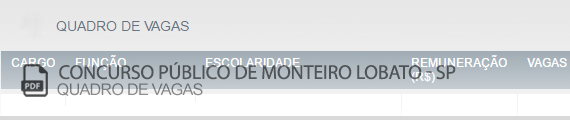 Vagas Concurso Público Monteiro Lobato (PDF)