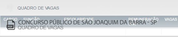 Vagas Concurso Público Prefeitura São Joaquim da Barra (PDF)