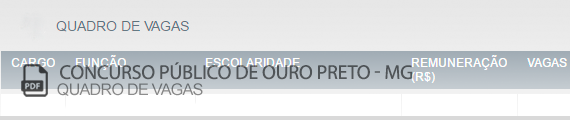 Vagas Concurso Prefeitura Ouro Preto (PDF)