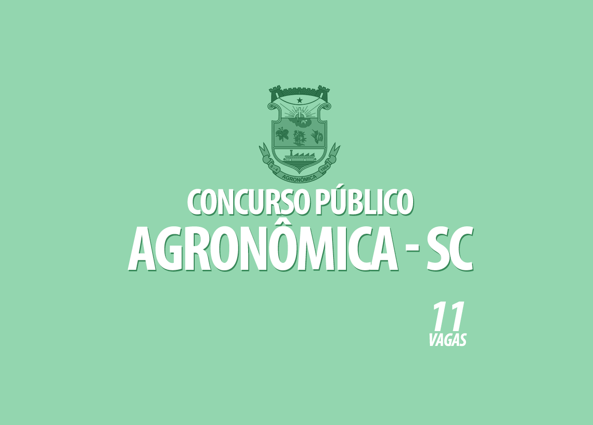 Concurso Prefeitura Agronômica - SC Edital 001/2022