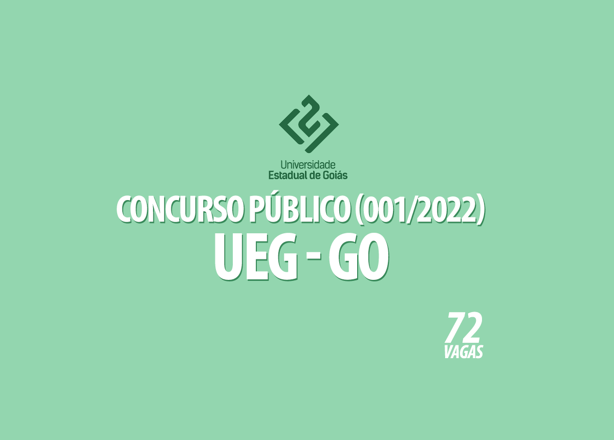 Concurso Público UEG - GO do Edital 001/2022