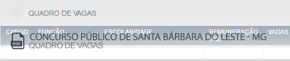 Vagas Concurso Público Santa Bárbara do Leste (PDF)
