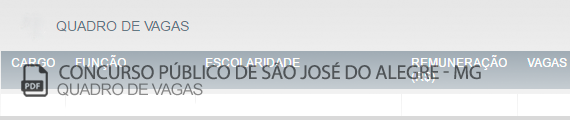 Vagas Concurso Público São José do Alegre (PDF)