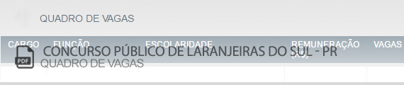 Vagas Concurso Público de Laranjeiras do Sul (PDF)