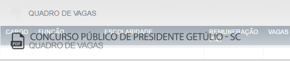 Vagas Concurso Público Presidente Getúlio (PDF)