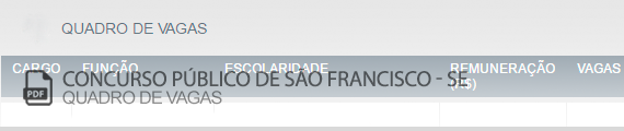 Vagas Concurso São Francisco (PDF)