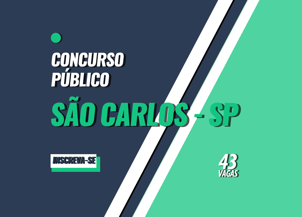 Concurso Público de São Carlos - SP Edital 001/2022