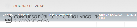 Vagas Concurso de Cerro Largo (PDF)