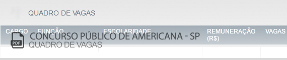 Vagas Concurso Público Americana (PDF)