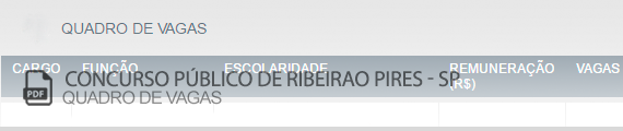 Vagas Concurso Prefeitura Ribeirão Pires (PDF)