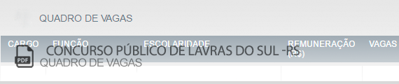 Vagas Concurso Público Lavras do Sul (PDF)