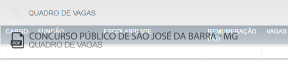 Vagas Concurso Prefeitura São José da Barra (PDF)
