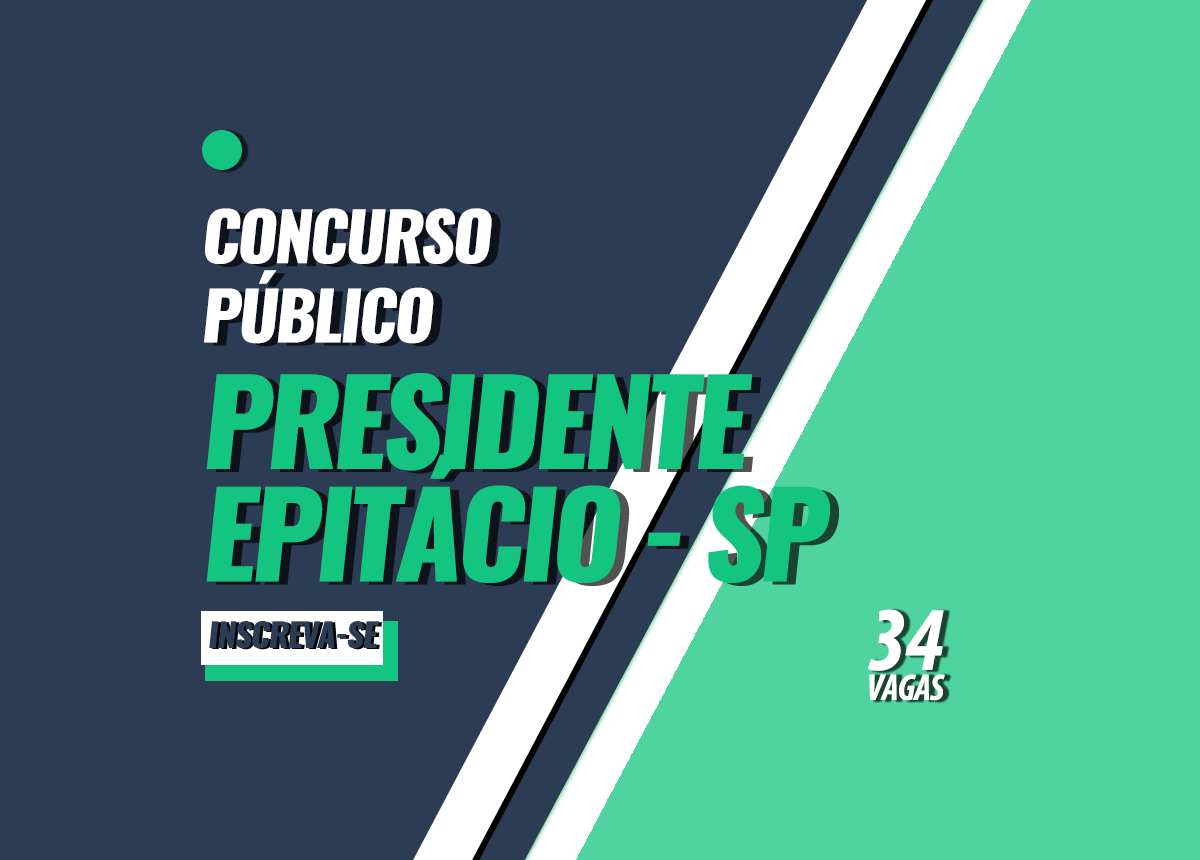 Concurso de Presidente Epitácio SP Edital 001/2023