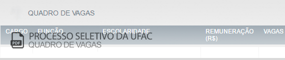Vagas Concurso Público UFAC (PDF)