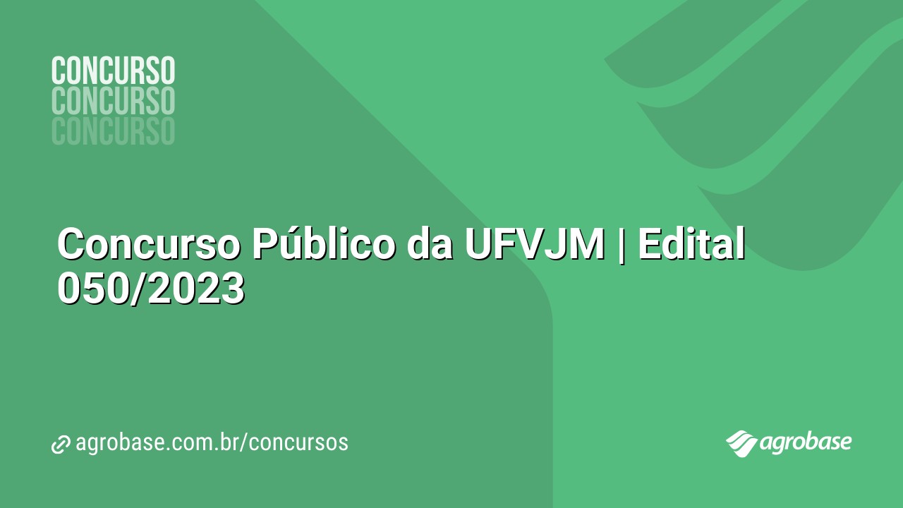 Concurso Público da UFVJM | Edital 050/2023