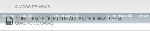 Vagas Concurso Público Águas de Joinville (PDF)