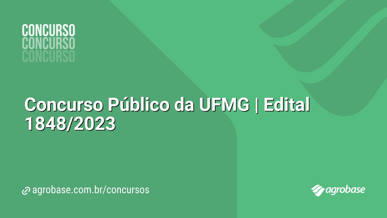 Concurso Público da UFMG | Edital 1848/2023