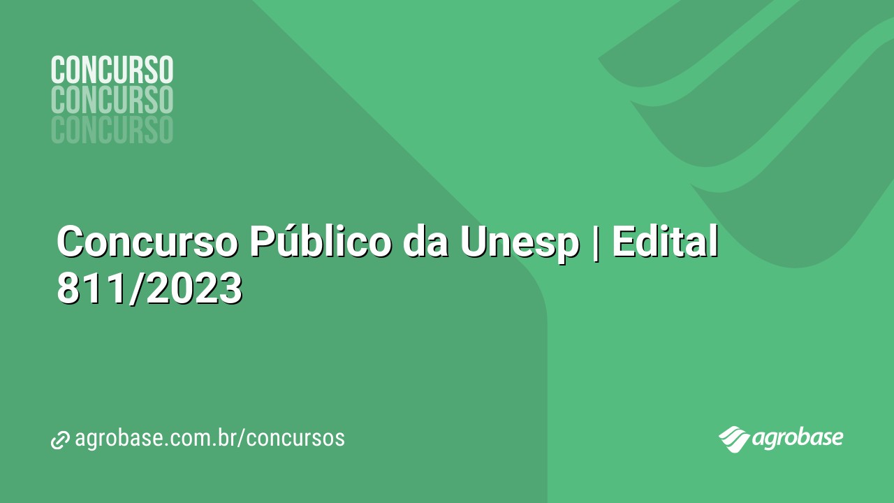 Concurso Público da Unesp | Edital 811/2023