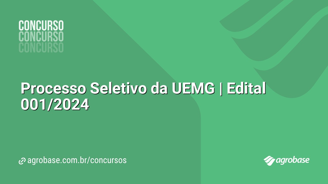 Processo Seletivo da UEMG | Edital 001/2024