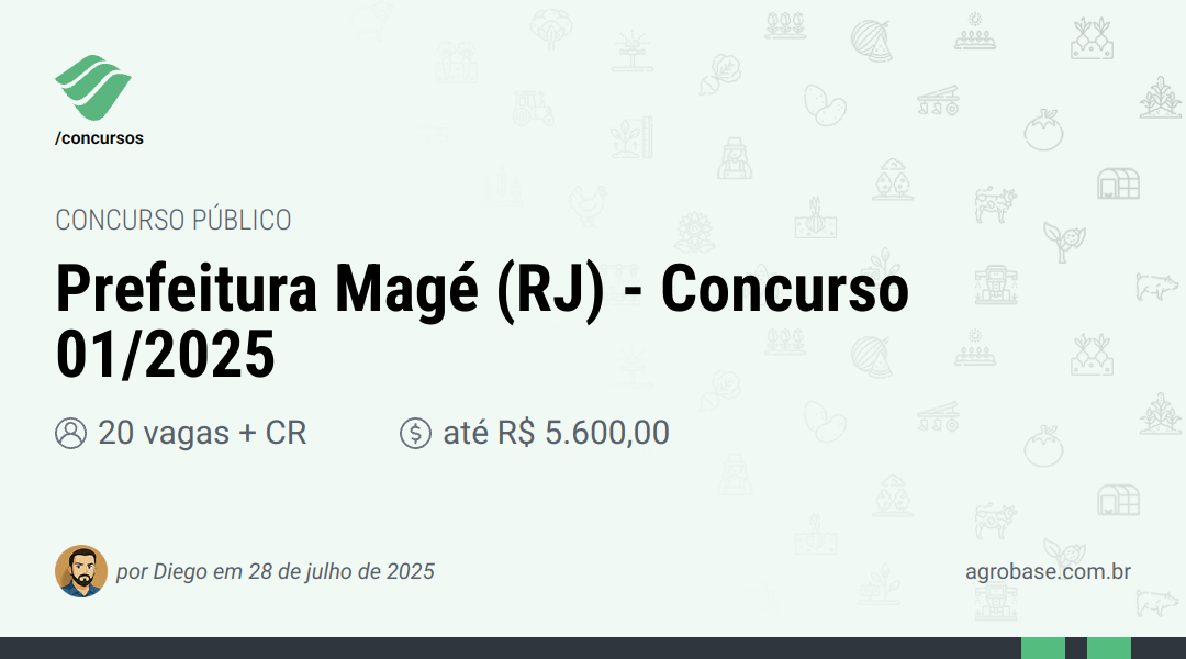 Prefeitura Magé (RJ) - Concurso 01/2025 [prorrogado]