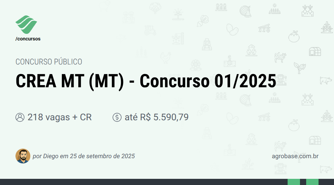 CREA MT (MT) - Concurso 01/2025