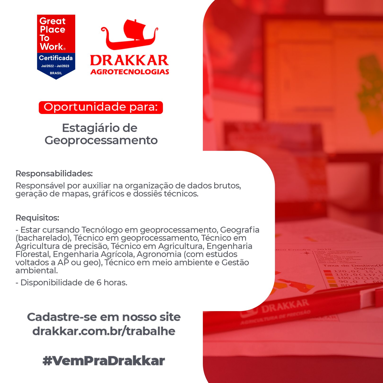 Estagiário de geoprocessamento