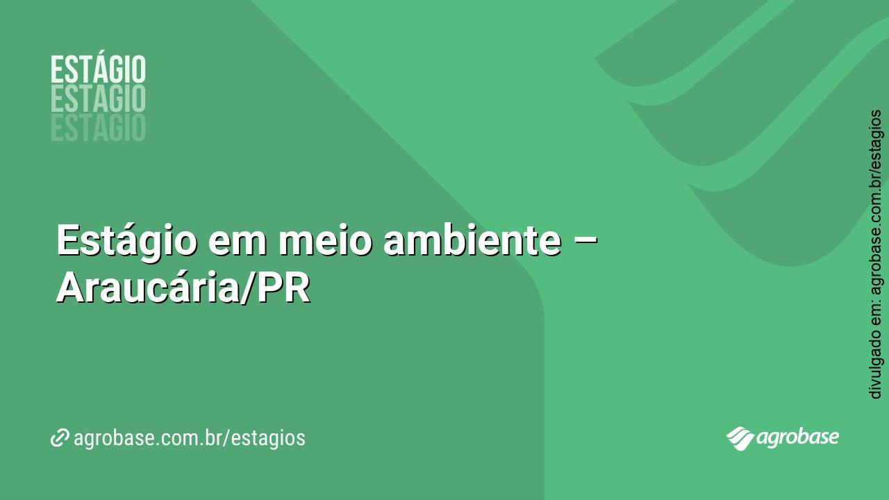 Estágio em meio ambiente – Araucária/PR