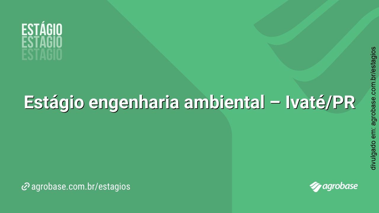 Estágio engenharia ambiental – Ivaté/PR