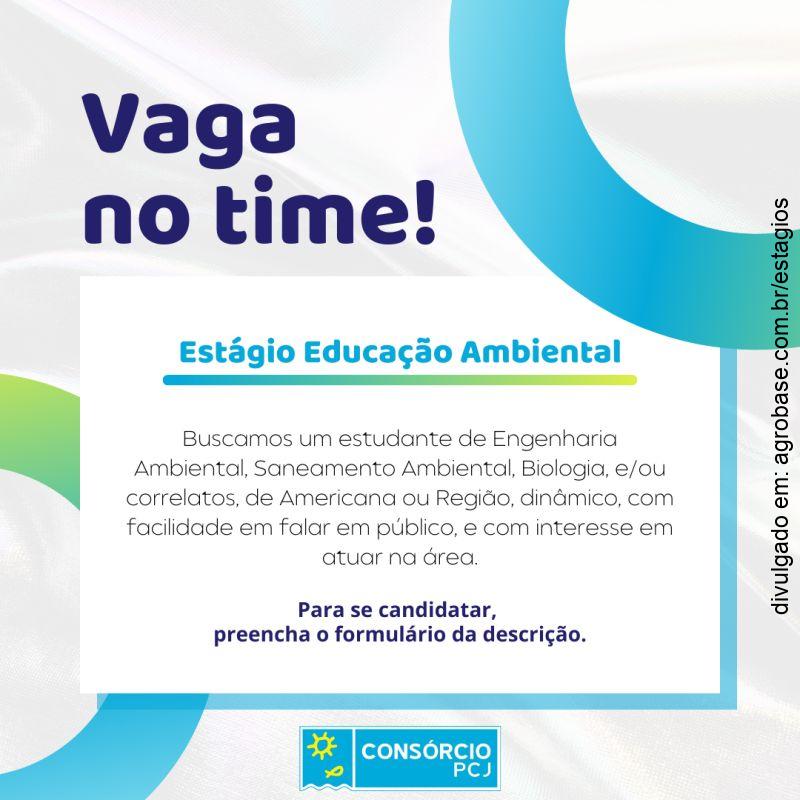 Estágio em educação ambiental