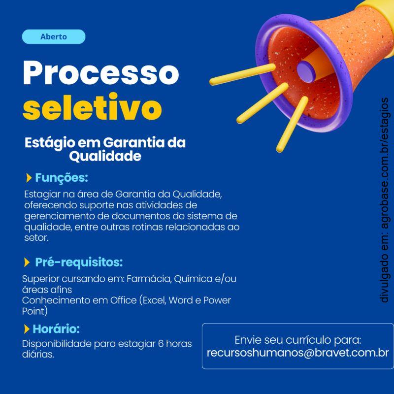 Estágio em garantia da qualidade – RJ