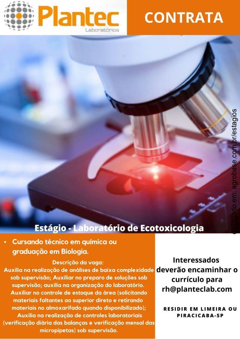 Estagiário(a) de laboratório de ecotoxicologia – Limeira ou Piracicaba/SP