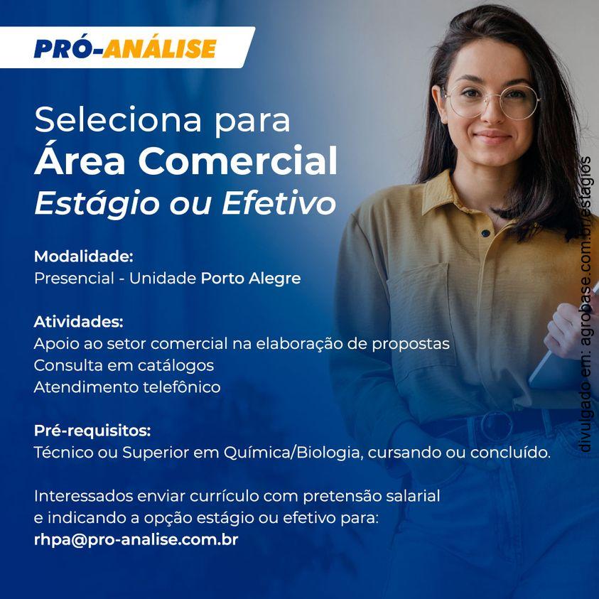 Estágio na área comercial – Porto Alegre/RS