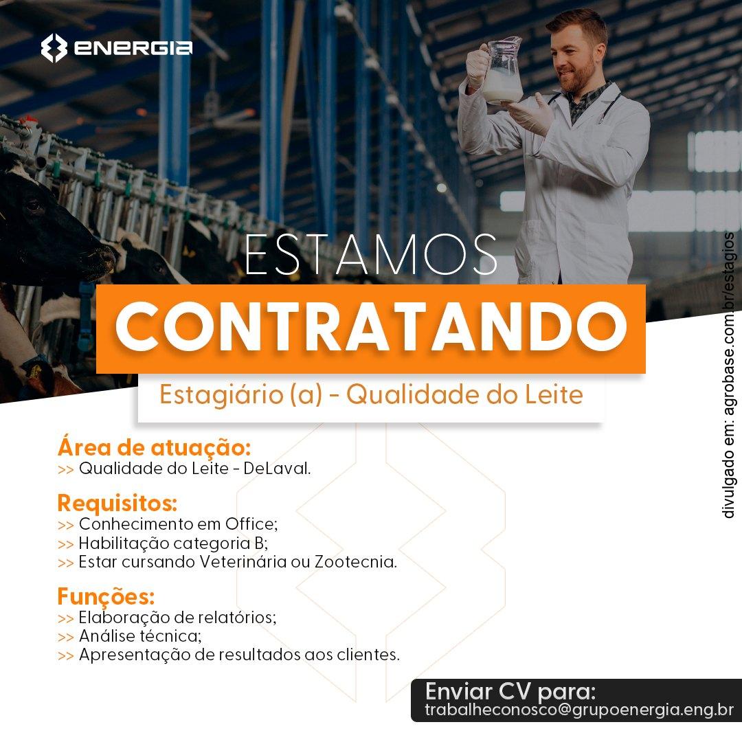 Estagiário para a qualidade do leite