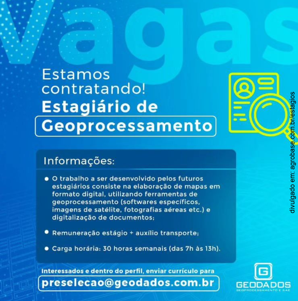 Estagiário de geoprocessamento