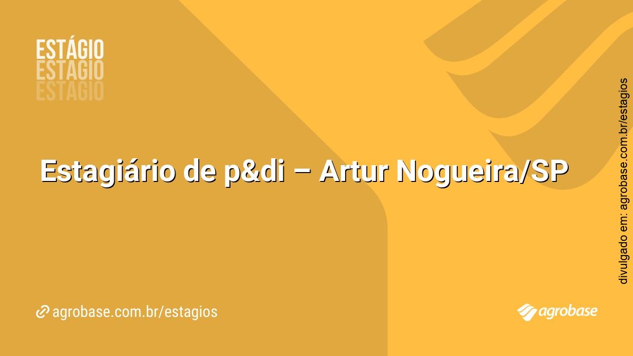 Estagiário de p&di – Artur Nogueira/SP