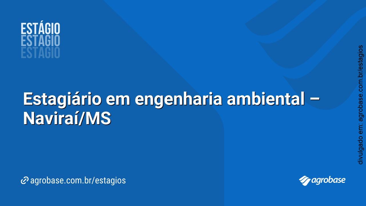 Estagiário em engenharia ambiental – Naviraí/MS