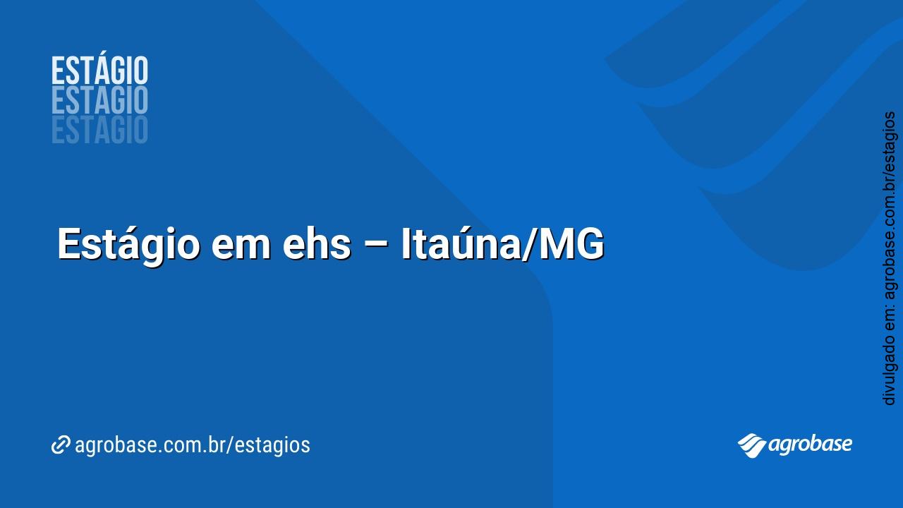 Estágio em ehs – Itaúna/MG