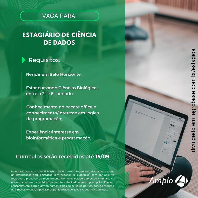 Estagiário de ciências de dados – Belo Horizonte/MG