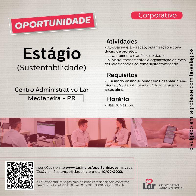 Estágio em sustentabilidade – Medianeira/PR