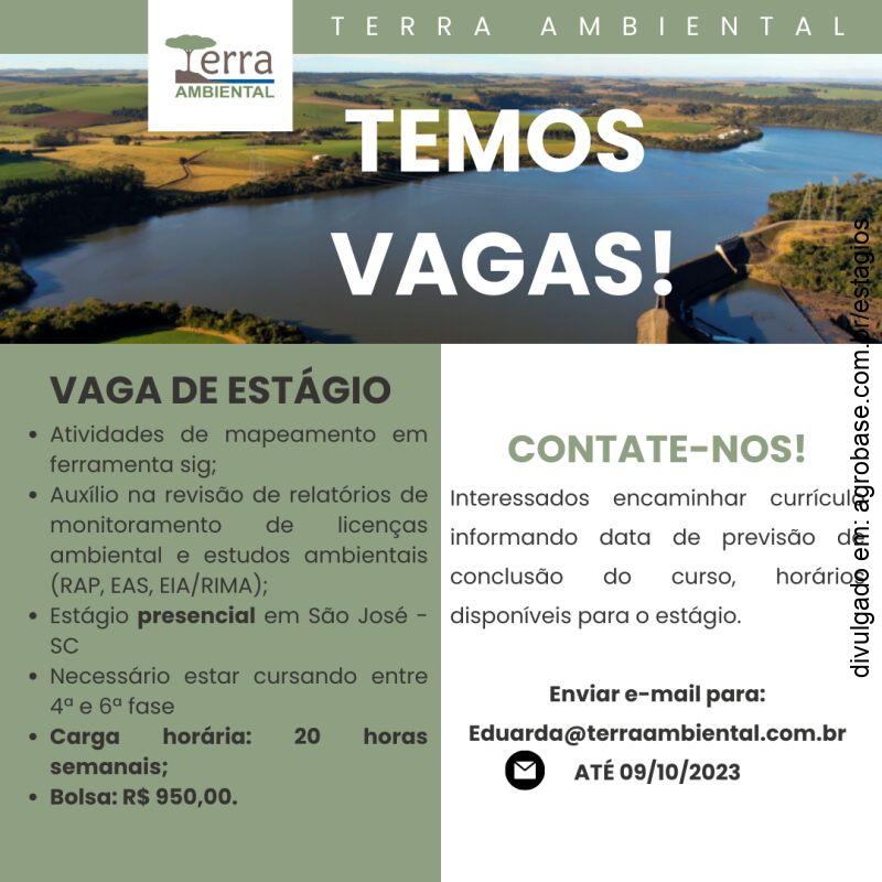 Estágio presencial na Terra Ambiental – São José/SC