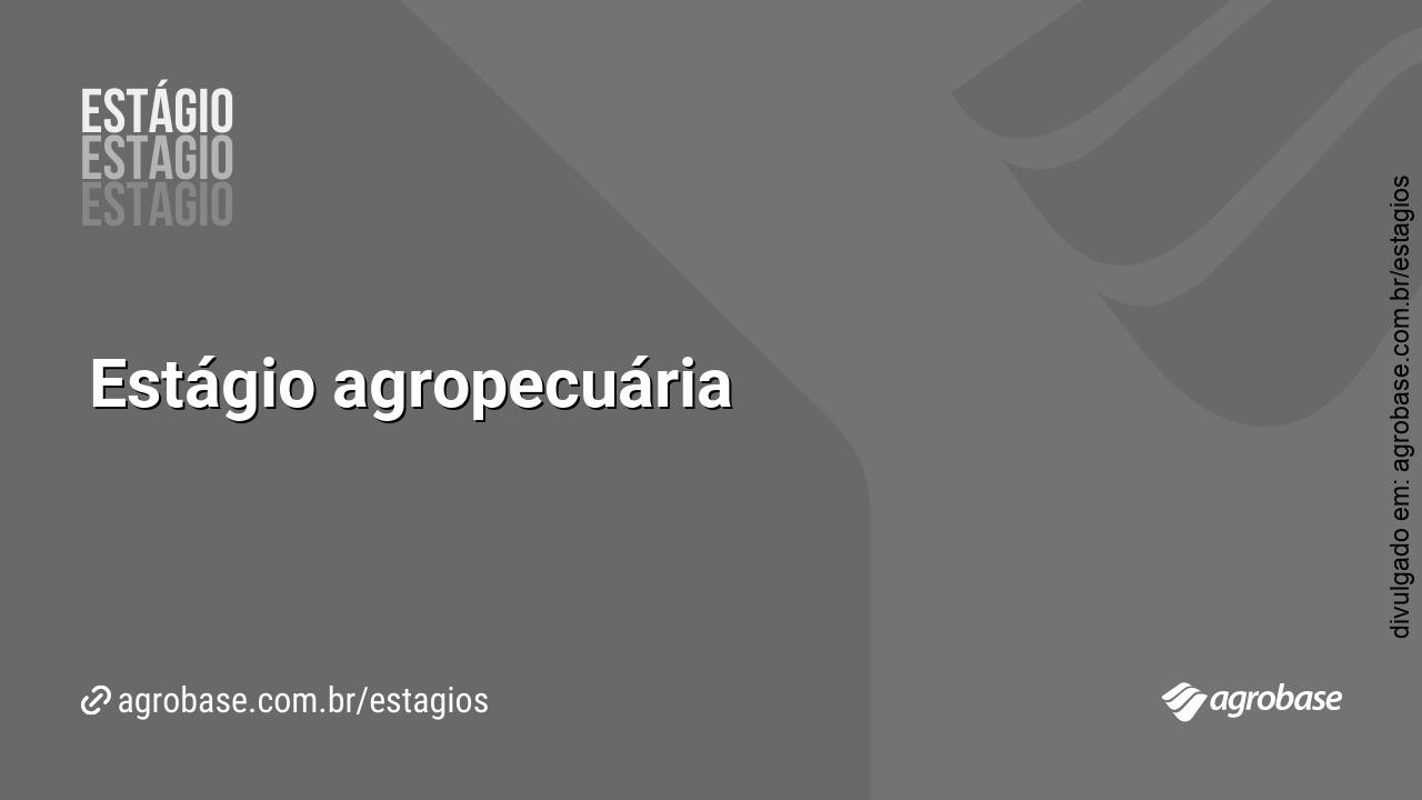 Estágio agropecuária