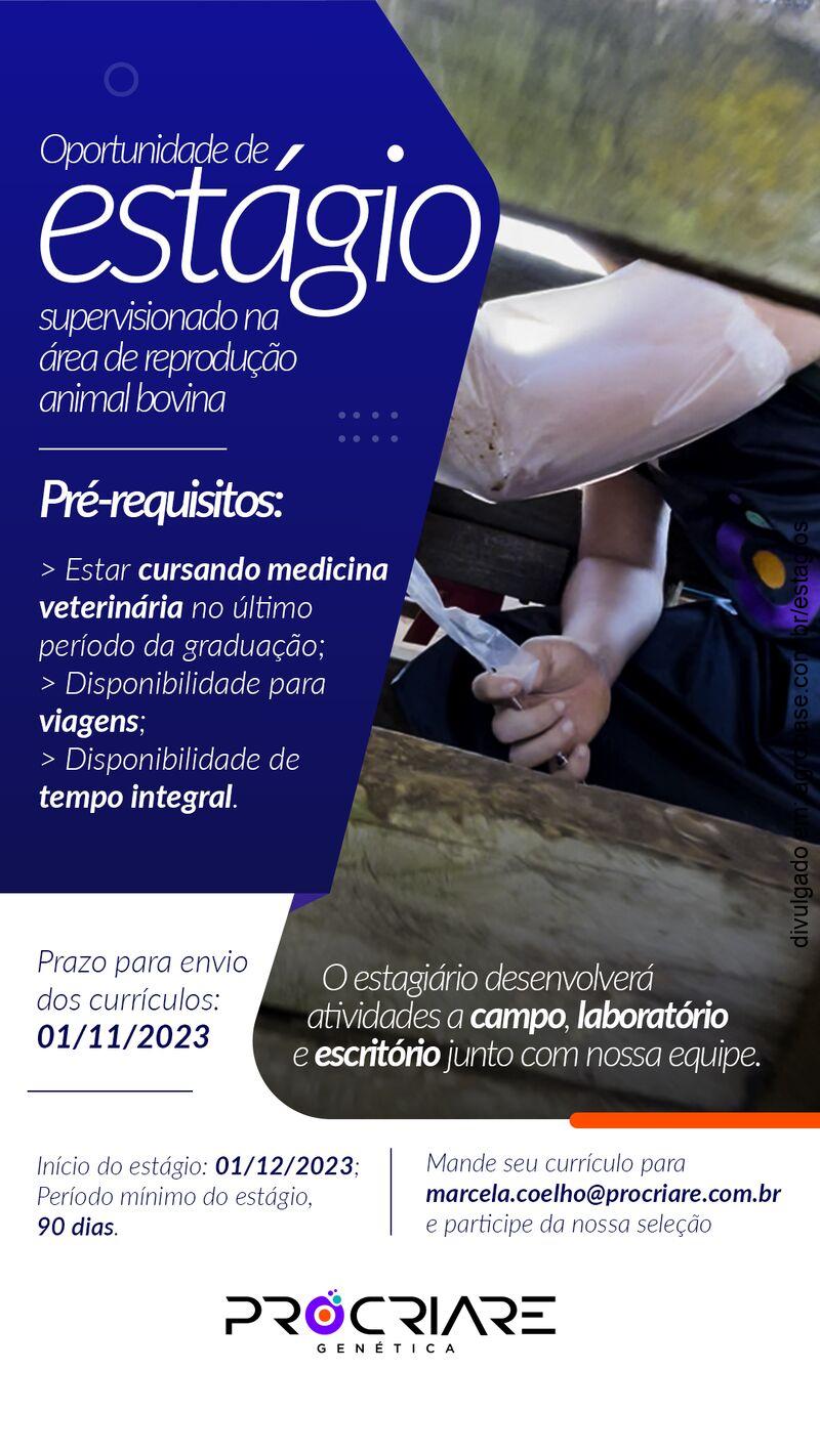 Estágio supervisionado em rep. bovina – Uberlândia/MG