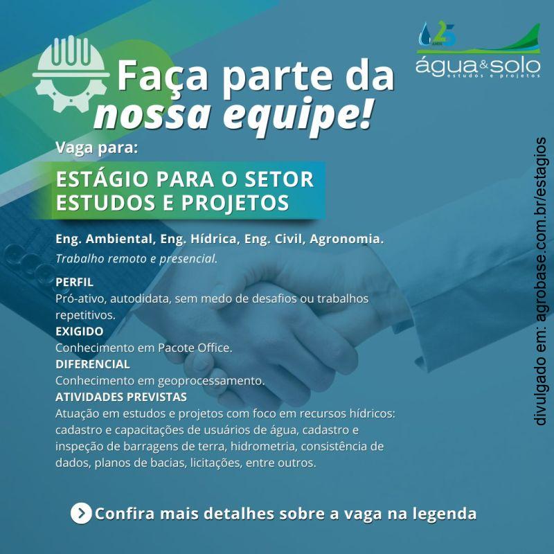 Estágio para o setor de estudos e projetos