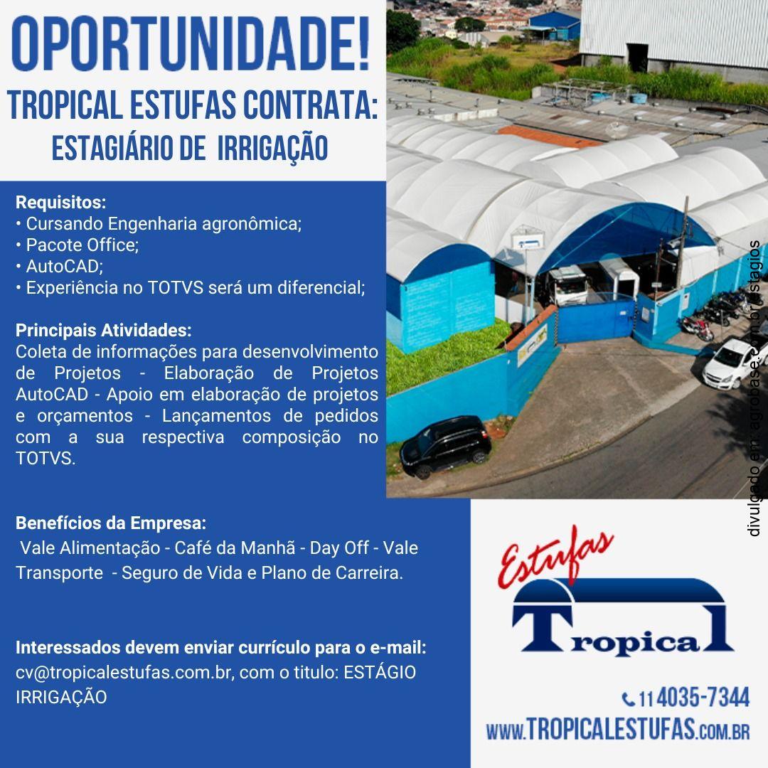 Estagiário de irrigação – Bragança Paulista/SP