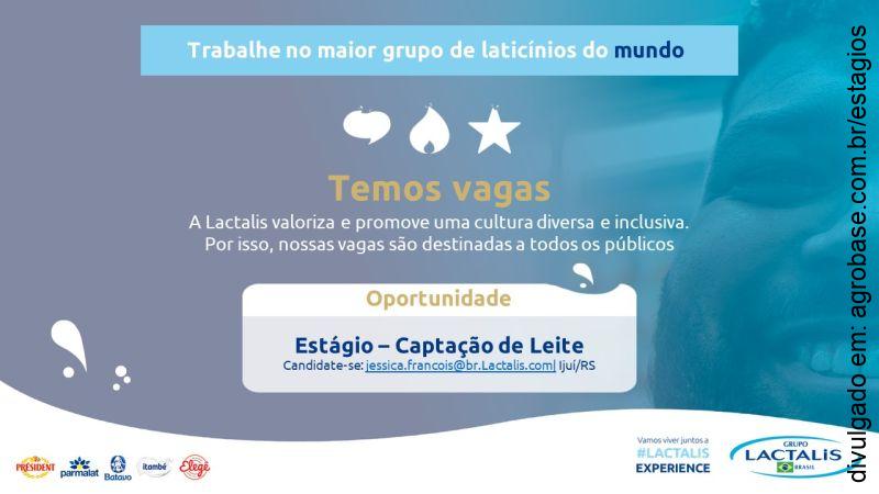 Estágio em captação de leite – Ijuí/RS